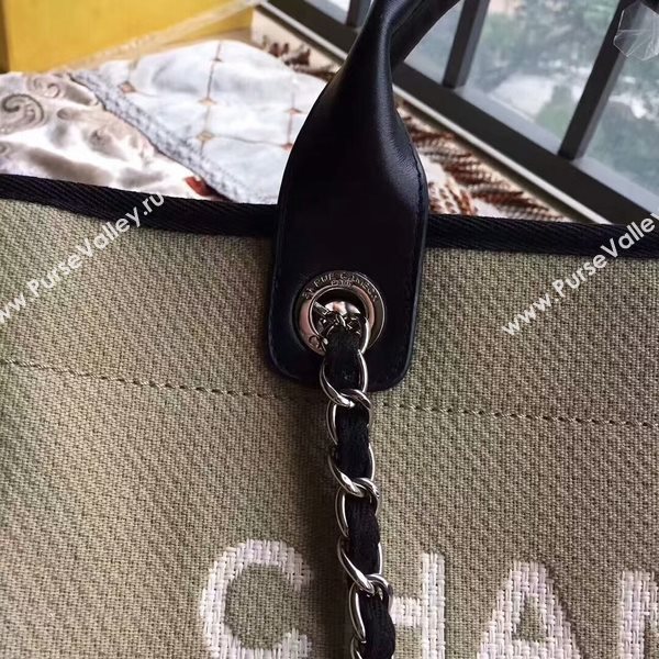 Chanel Deauville Tote Bag Original Canvas Leather A68047-14