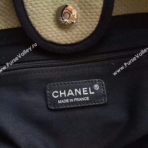 Chanel Deauville Tote Bag Original Canvas Leather A68047-14