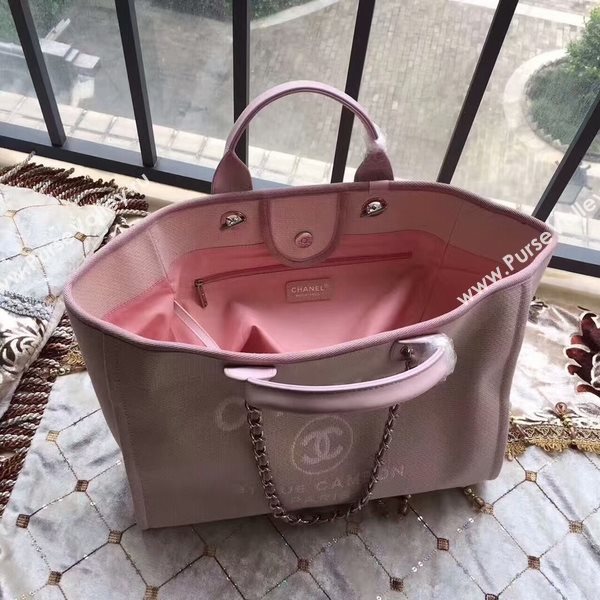 Chanel Deauville Tote Bag Original Canvas Leather A68047-15