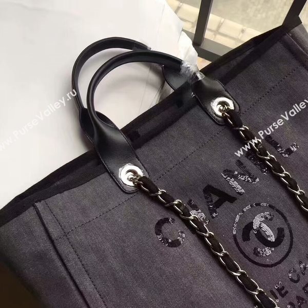 Chanel Deauville Tote Bag Original Canvas Leather A68047-2