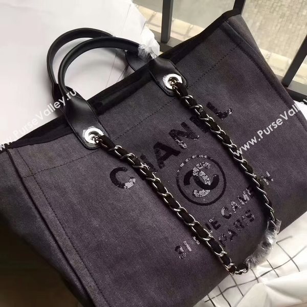 Chanel Deauville Tote Bag Original Canvas Leather A68047-2