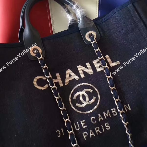 Chanel Deauville Tote Bag Original Canvas Leather A68047-7