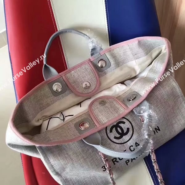 Chanel Deauville Tote Bag Original Canvas Leather A68047-4