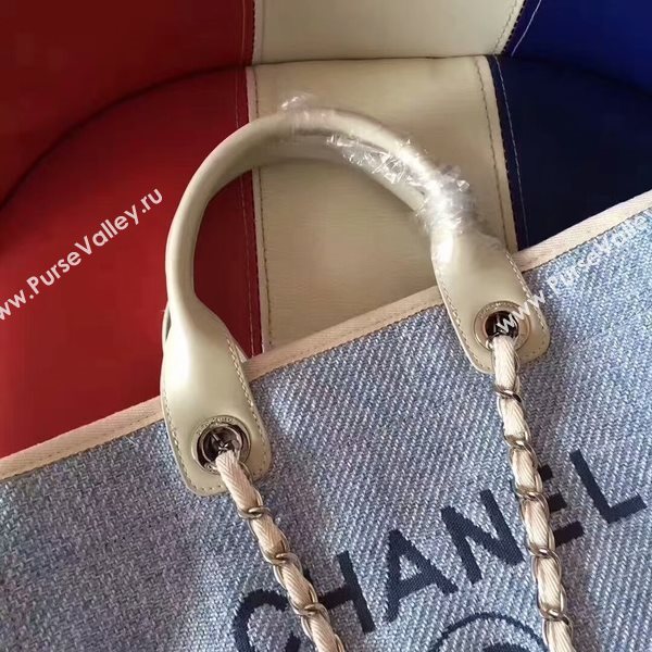 Chanel Deauville Tote Bag Original Canvas Leather A68047-8