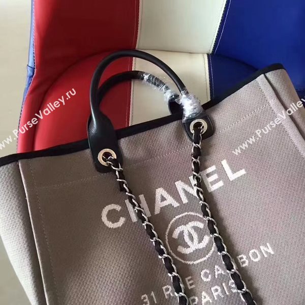 Chanel Deauville Tote Bag Original Canvas Leather A68047-9