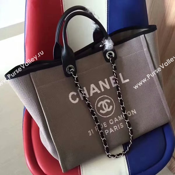 Chanel Deauville Tote Bag Original Canvas Leather A68047-9