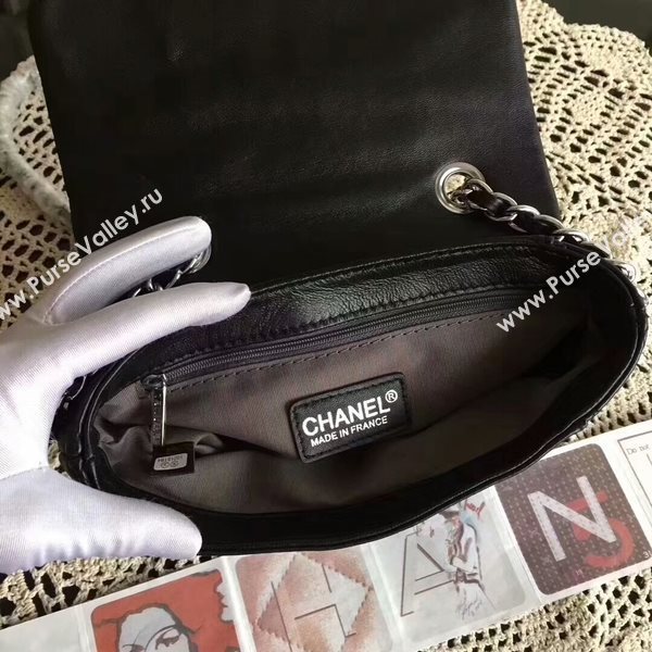 Chanel Falp Shoulder Bag Sheepskin Leather 8006A Black