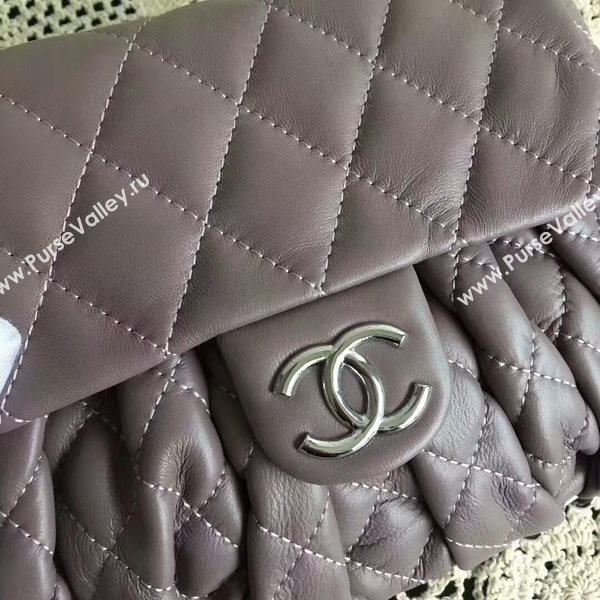 Chanel Falp Shoulder Bag Sheepskin Leather 8006A Purple