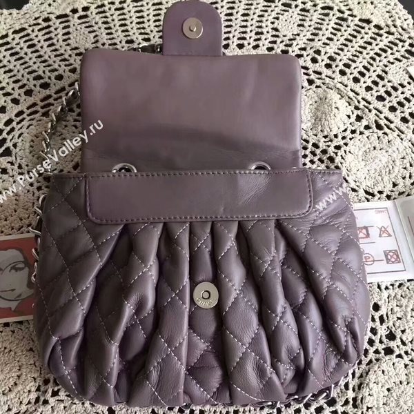 Chanel Falp Shoulder Bag Sheepskin Leather 8006A Purple