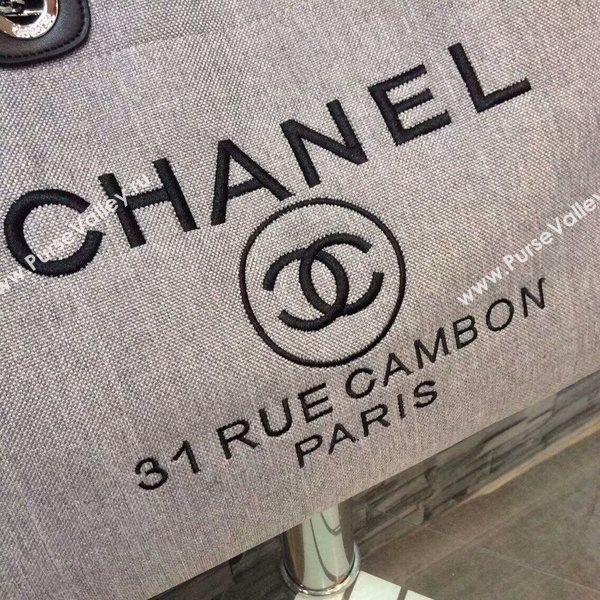 Chanel Large Canvas Tote Shopping Bag CNA1679 Grey