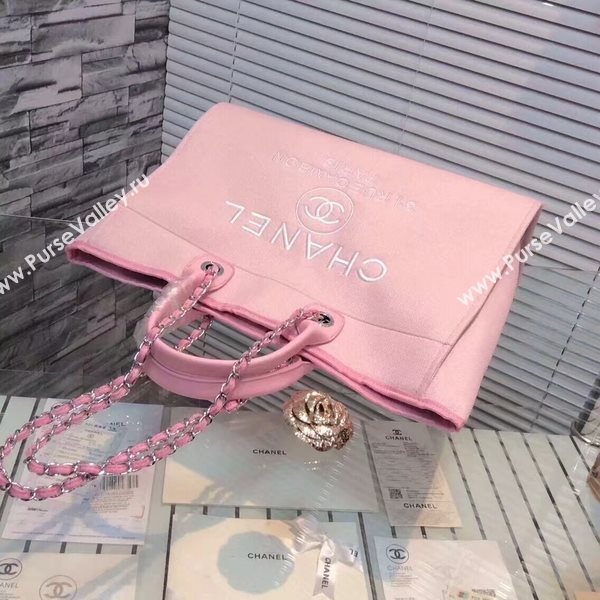 Chanel Large Canvas Tote Shopping Bag CNA1679 Light Pink