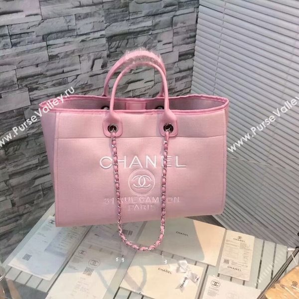 Chanel Large Canvas Tote Shopping Bag CNA1679 Light Pink