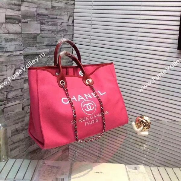 Chanel Large Canvas Tote Shopping Bag CNA1679 Pink