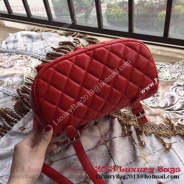 Chanel Sheepskin Leather Backpack A91121 Red