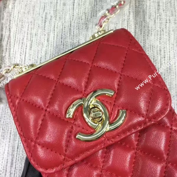 Chanel Sheepskin Leather Shoulder Bag 84074 Red