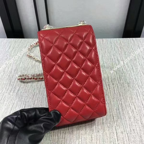 Chanel Sheepskin Leather Shoulder Bag 84074 Red