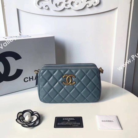 Chanel Shoulder Bag Original Sheepskin Leather A66270 SkyBlue