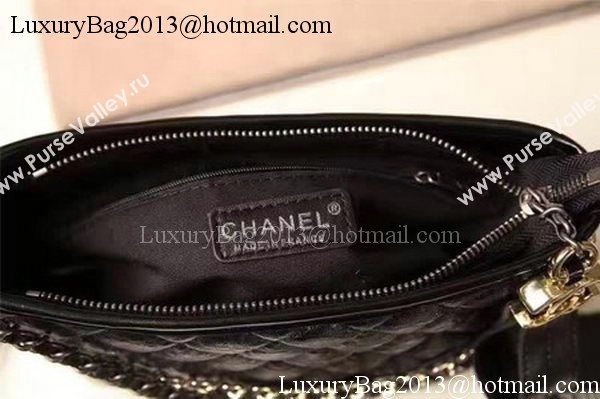 Chanel Small Shoulder Bag Sheepskin Leather A93825 Black