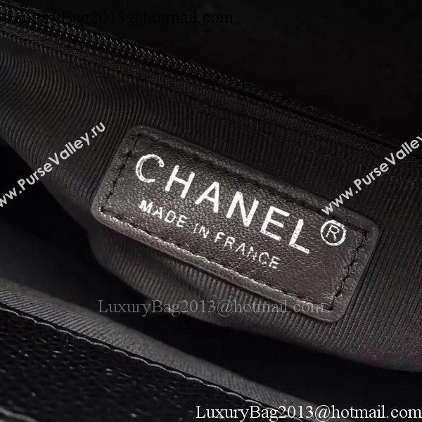 Chanel Tote Shopper Bag Sheepskin Leather A6689 Black