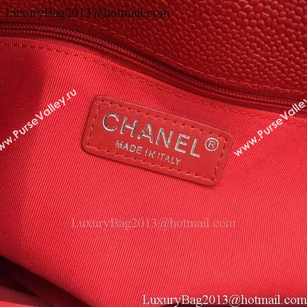 Chanel Tote Shopper Bag Sheepskin Leather A6689 Red