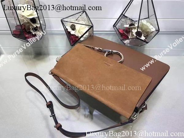 Chloe Faye Shoulder Bag Suede Leather C33569 Brown
