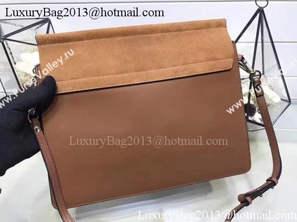 Chloe Faye Shoulder Bag Suede Leather C33569 Brown