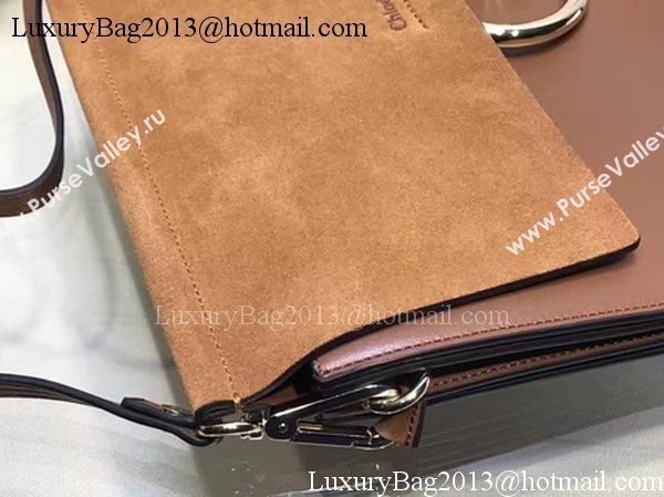 Chloe Faye Shoulder Bag Suede Leather C33569 Brown