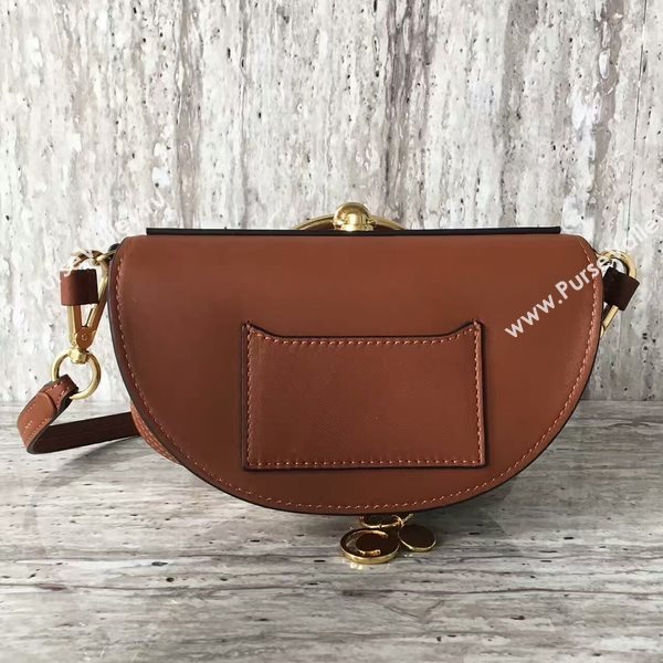 Chloe Nile Calf Leather Shoulder Bag A03372 Brown
