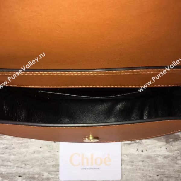 Chloe Nile Calf Leather Shoulder Bag A03372 Brown