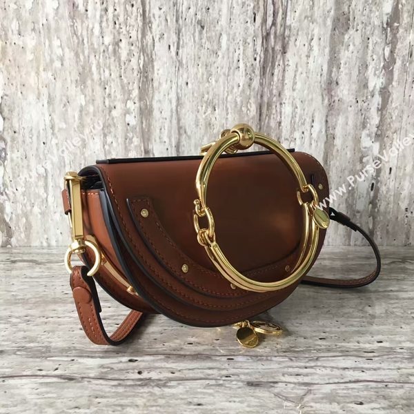 Chloe Nile Calf Leather Shoulder Bag A03372 Brown