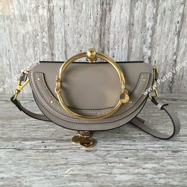 Chloe Nile Calf Leather Shoulder Bag A03372 Grey