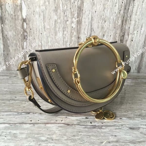 Chloe Nile Calf Leather Shoulder Bag A03372 Grey