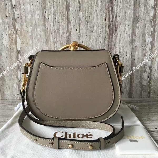 Chloe Nile Calfskin Leather Shoulder Bag A03371 Grey