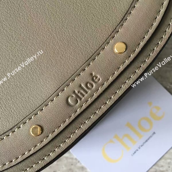 Chloe Nile Calfskin Leather Shoulder Bag A03371 Grey