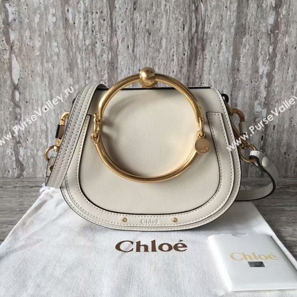 Chloe Nile Calfskin Leather Shoulder Bag A03371 White