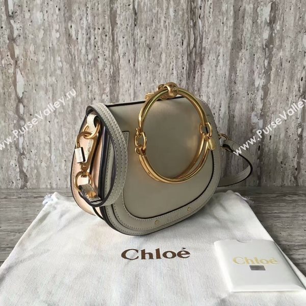 Chloe Nile Calfskin Leather Shoulder Bag A03371 White