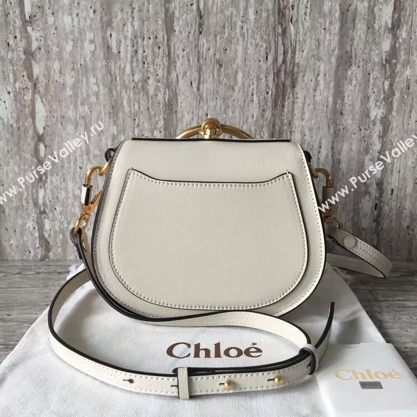 Chloe Nile Calfskin Leather Shoulder Bag A03371 White