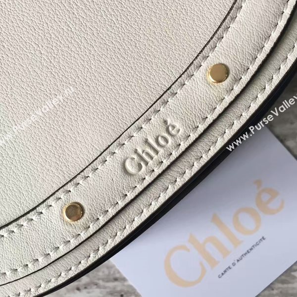 Chloe Nile Calfskin Leather Shoulder Bag A03371 White