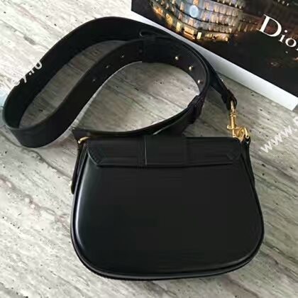 Christin Dior Calfskin Leather Shoulder Bag A0651 Black