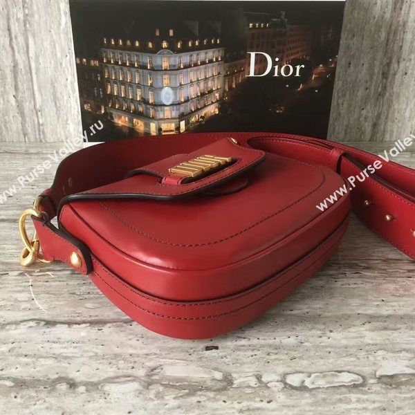 Christin Dior Calfskin Leather Shoulder Bag A0651 Red