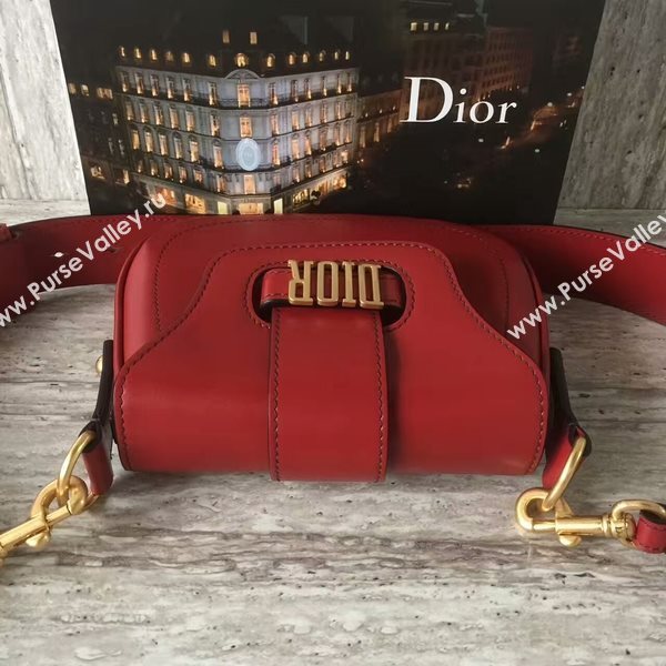 Christin Dior Calfskin Leather Shoulder Bag A0651 Red