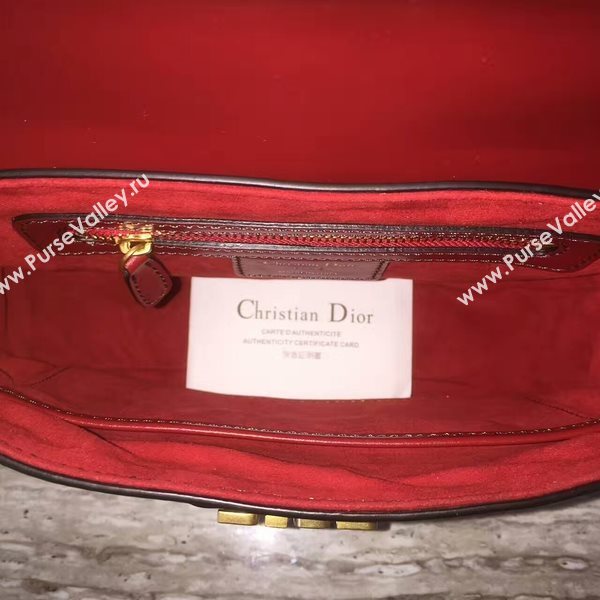 Christin Dior Calfskin Leather Shoulder Bag A0651 Red