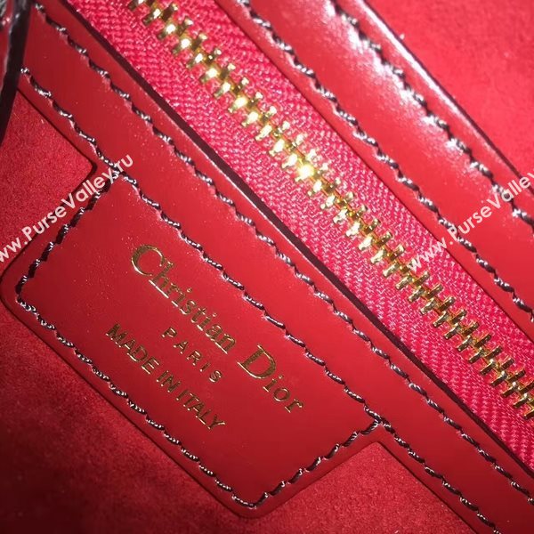 Christin Dior Calfskin Leather Shoulder Bag A0651 Red