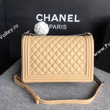 Boy Chanel Flap Bags Original Sheepskin Leather A67088 Apricot