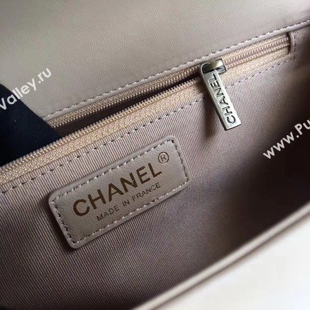 Boy Chanel Flap Bags Original Sheepskin Leather A67088 Apricot