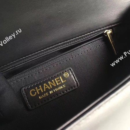 Boy Chanel Flap Bags Original Sheepskin Leather A67088 Black