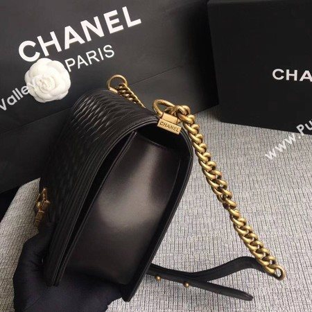 Boy Chanel Flap Bags Original Sheepskin Leather A67088 Black
