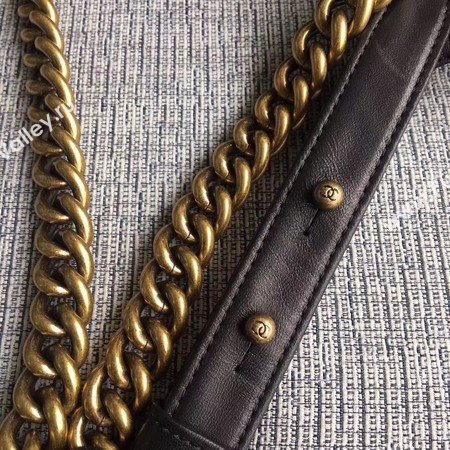 Boy Chanel Flap Bags Original Sheepskin Leather A67088 Black