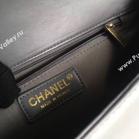 Boy Chanel Flap Bags Original Sheepskin Leather A67088 Grey