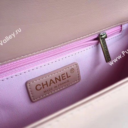 Boy Chanel Flap Bags Original Sheepskin Leather A67088 Pink